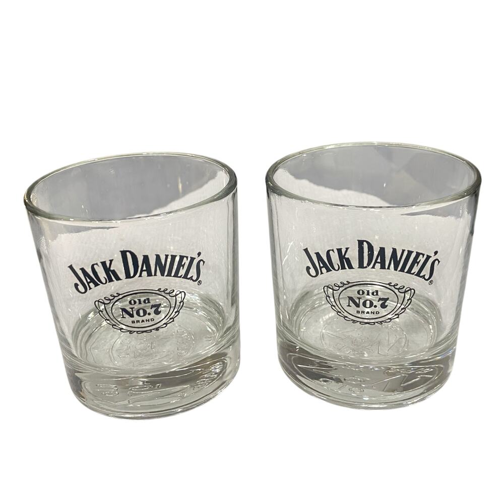Set of 2 Jack Daniels Glasses Bourbon Whiskey Rocks Limited Edition